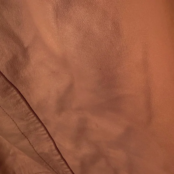 Alfani Blush Pink Leather Zip-Front Jacket Y2K Piece - Picture 8 of 13